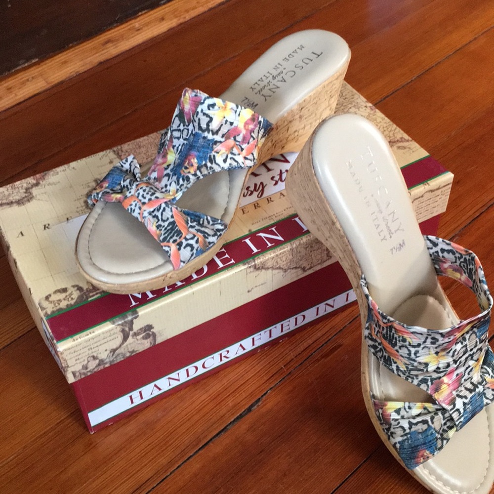 Multi color Wedge Sandals